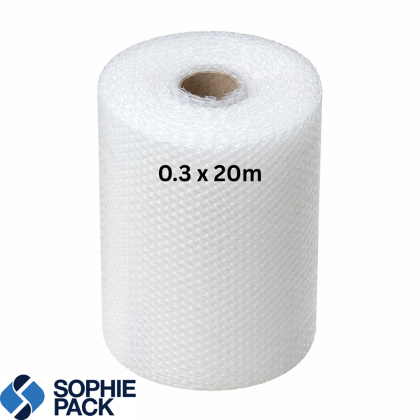 0.3 x 20m, foli cu bule, transparenta, 2 straturi, rola
