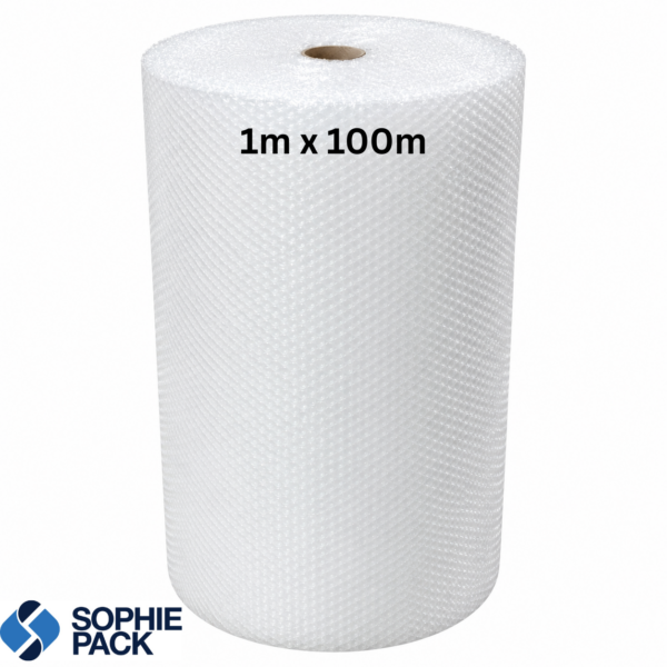 1m x 100m, 2 straturi, trn, folie cu bule, rola