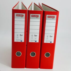 Biblioraft Delmet, A4, PP/Hartie, certificare FSC, Plastifiat, 75 mm, rosu - Image 3