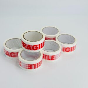 Banda adeziva Fragile, alba cu scris rosu, 48 mm x 60 m, , acrilic - Image 3